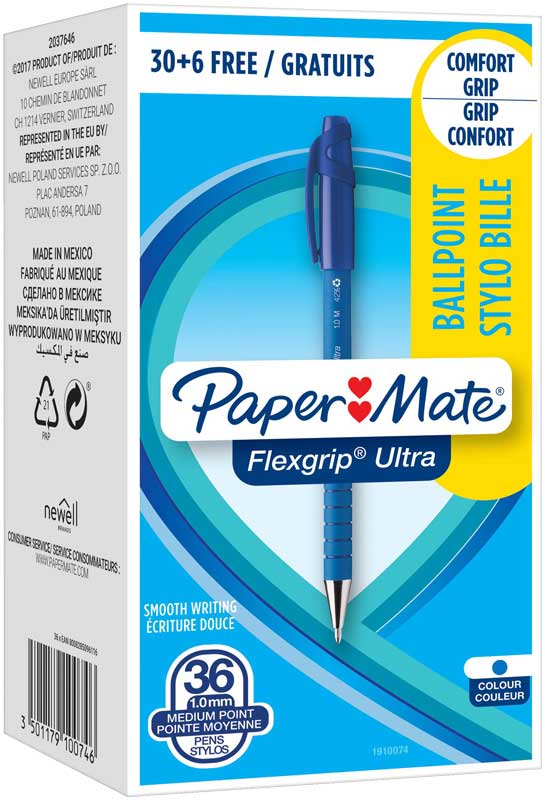 stylo bille bleu 1mm médium - Hyperfetes