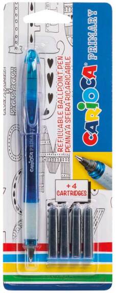 Roller "Primary" avec 4 recharges bleues - Assorti (Blister)